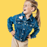 Kinder-Jeansjacke mit Klettflächen - Patch&Fino inkl. Patch-Set
